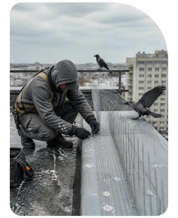 Защита от ворон под ключ в Череповце по цене от 5111 р. | Сенат-Чрп